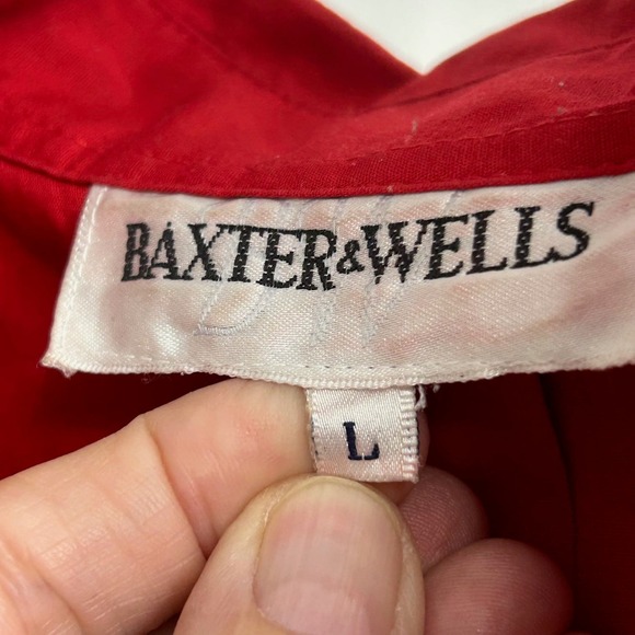 Baxter and Wells Red Embroidered Bead Embellished Western Shirt Women's Size L - Picture 13 of 13